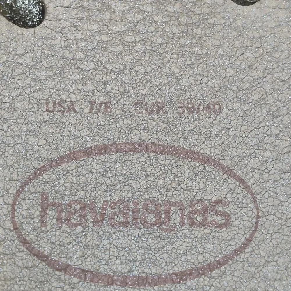 Havaianas Slim Stripe bronze Flip Flop Sandals Womens 7/8 39/40_3